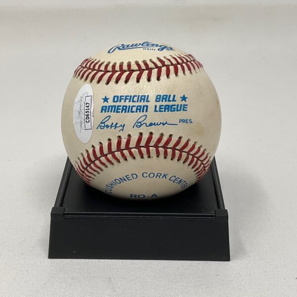 Rickey Henderson Autographed Oakland Athletics OAL Baseball JSA COA - Image 2