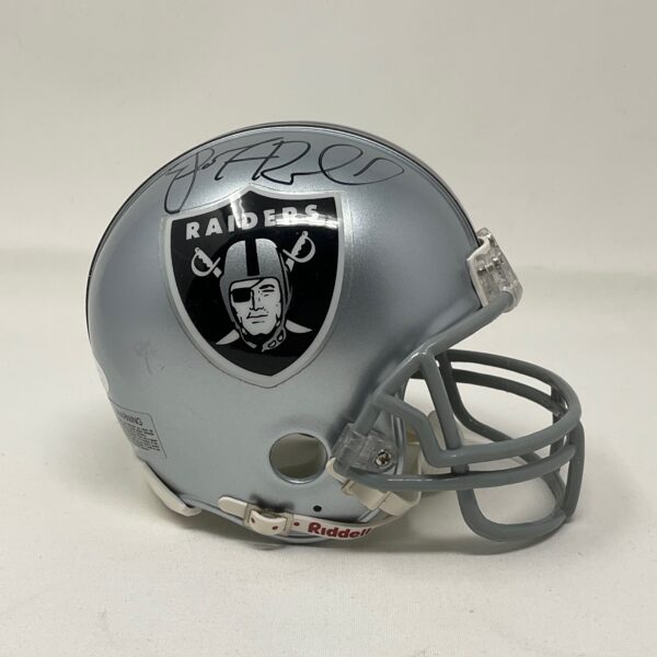 JaMarcus Russell Autographed Oakland/Las Vegas Raiders Mini Helmet JSA COA