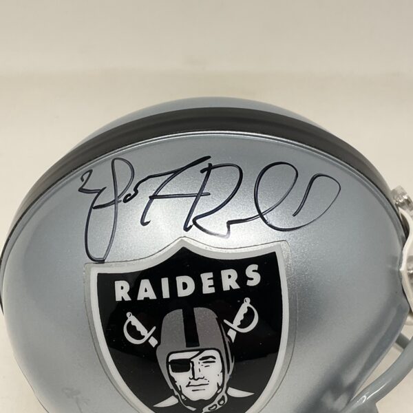 JaMarcus Russell Autographed Oakland/Las Vegas Raiders Mini Helmet JSA COA - Image 2