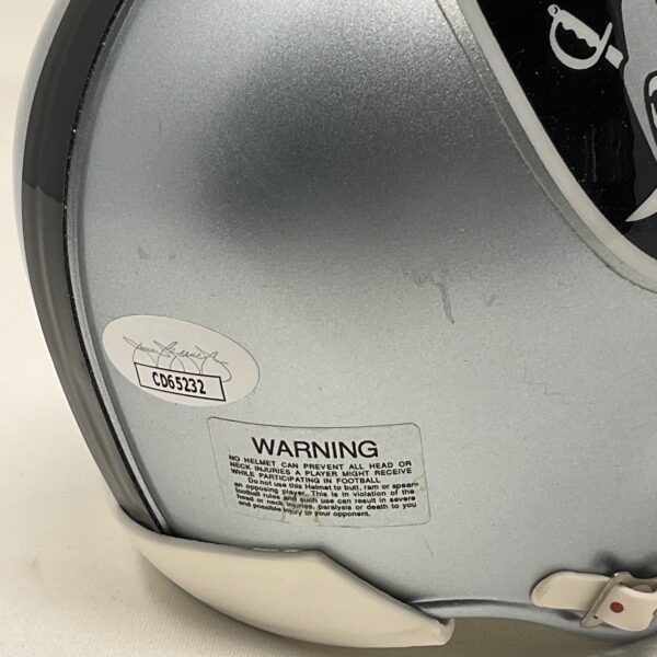 JaMarcus Russell Autographed Oakland/Las Vegas Raiders Mini Helmet JSA COA - Image 4