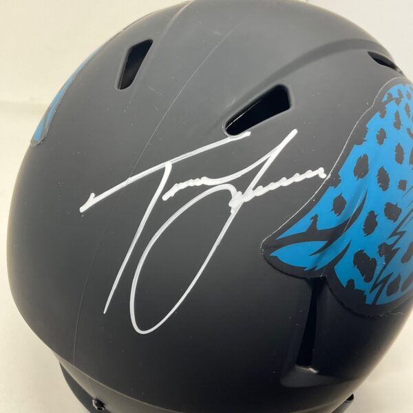 Trevor Lawrence Autographed Jacksonville Jaguars Full Size Eclipse Helmet Fanatics - Image 3