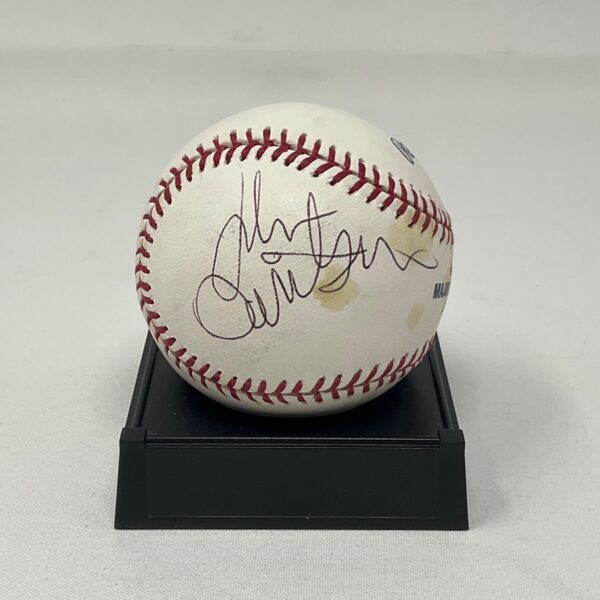 John Davidson Autographed Game Show Host Hollywood Squares ROML Baseball JSA COA