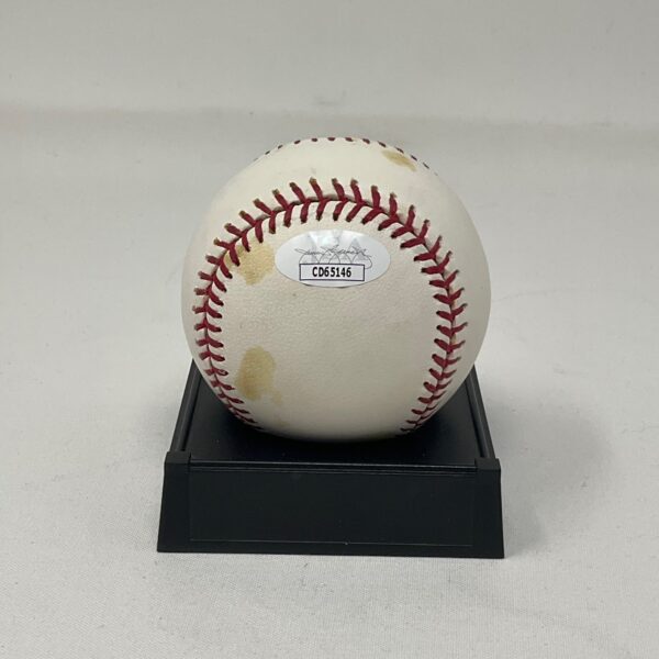 John Davidson Autographed Game Show Host Hollywood Squares ROML Baseball JSA COA - Image 3