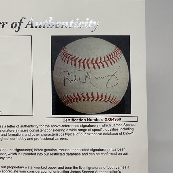 Bill Murray Autographed Actor Comedian Ghostbusters Caddyshack ROML Baseball JSA LOA - Image 9