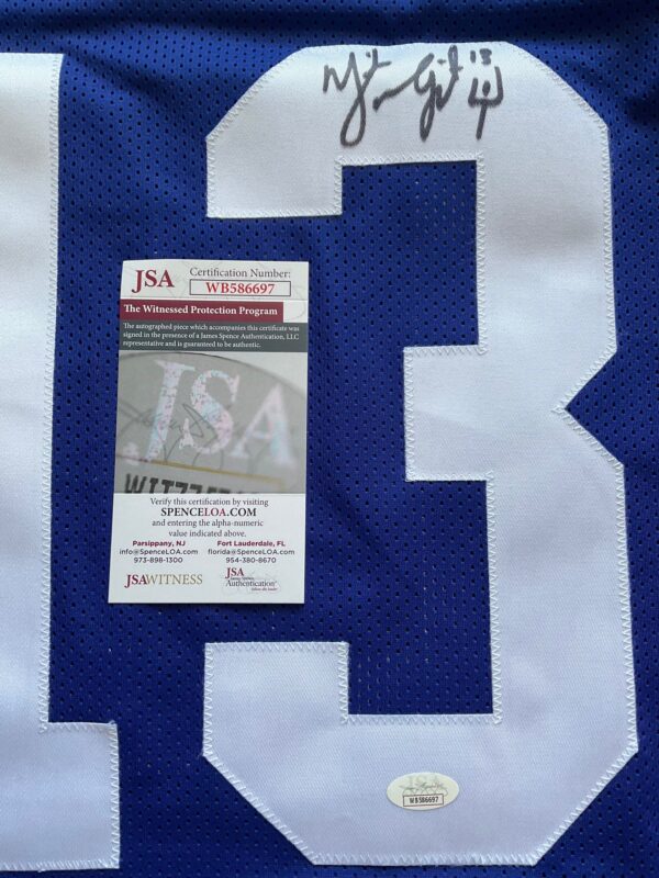 Mike Vanderjagt Autographed Indianapolis Colts Pro Style Jersey JSA COA - Image 2
