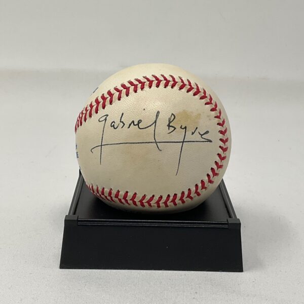 Gabriel Byrne Autographed The Guardian Actor Golden Globe Award OAL Baseball JSA COA
