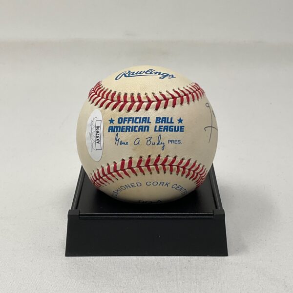 Gabriel Byrne Autographed The Guardian Actor Golden Globe Award OAL Baseball JSA COA - Image 2