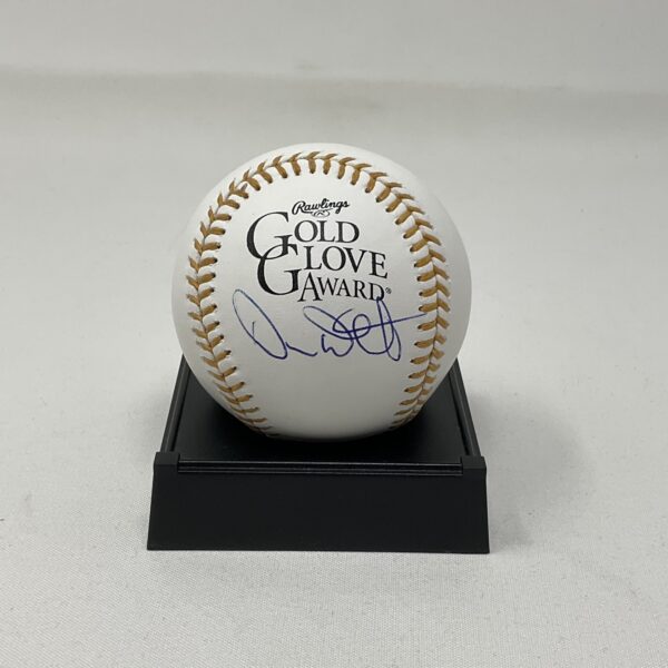Devon White Autographed Toronto Blue Jays Gold Glove Award ROML Baseball JSA COA
