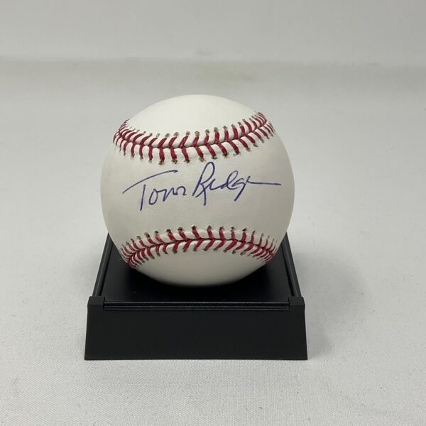 Tom Ridge Autographed United States of America Secretary of Homeland Security ROML Baseball JSA COA