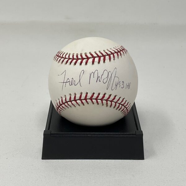 Fred McGriff Autographed Atlanta Braves Toronto Blue Jays 493 HR ROML Baseball JSA COA