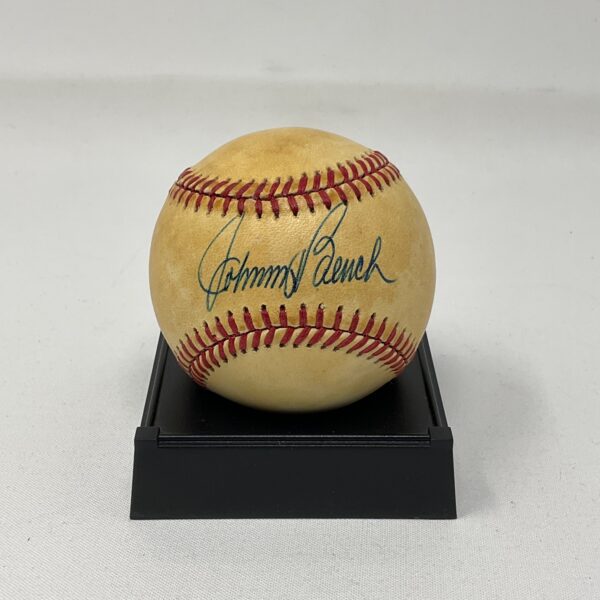 Johnny Bench Autographed Cincinnati Reds ONL Baseball JSA COA