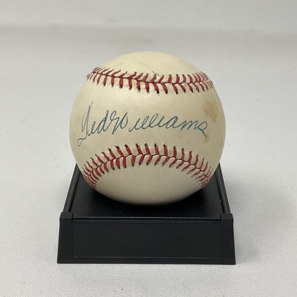 Ted Williams Autographed Boston Red Sox OAL Baseball JSA LOA