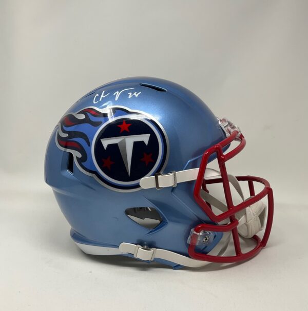Chris Johnson Autographed Tennessee Titans Full Size FLASH Helmet Beckett
