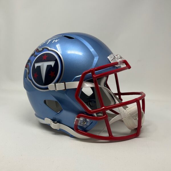 Chris Johnson Autographed Tennessee Titans Full Size FLASH Helmet Beckett - Image 3