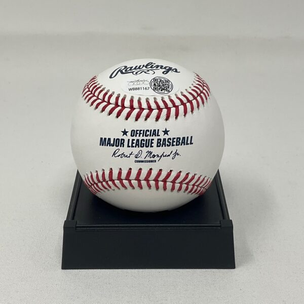 John Starks Autographed NBA New York Knicks ROML Baseball JSA COA - Image 2
