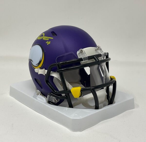 Sam Darnold Autographed Minnesota Vikings Mini Speed Helmet With Clear Visor Beckett - Image 4