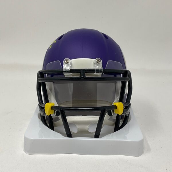 Sam Darnold Autographed Minnesota Vikings Mini Speed Helmet With Clear Visor Beckett - Image 5