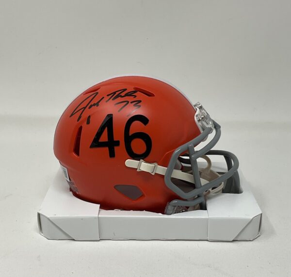 Joe Thomas Autographed Cleveland Browns Mini Eclipse Helmet Beckett - Image 2