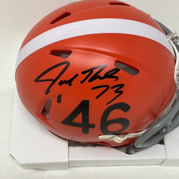 Joe Thomas Autographed Cleveland Browns Mini Eclipse Helmet Beckett - Image 3