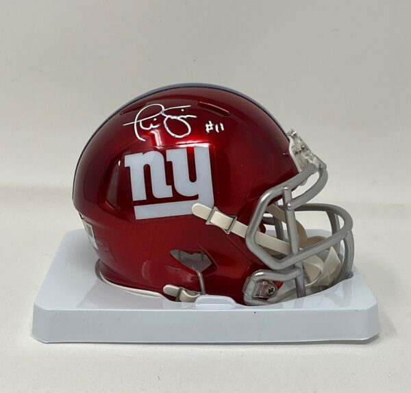 Phil Simms Autographed New York Giants FLASH Mini Helmet Fanatics - Image 2