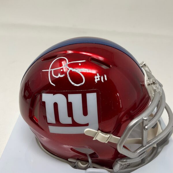 Phil Simms Autographed New York Giants FLASH Mini Helmet Fanatics - Image 3
