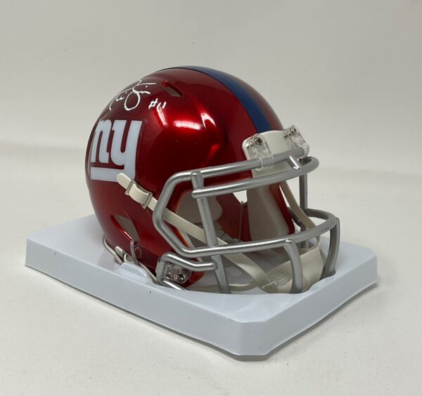 Phil Simms Autographed New York Giants FLASH Mini Helmet Fanatics - Image 4
