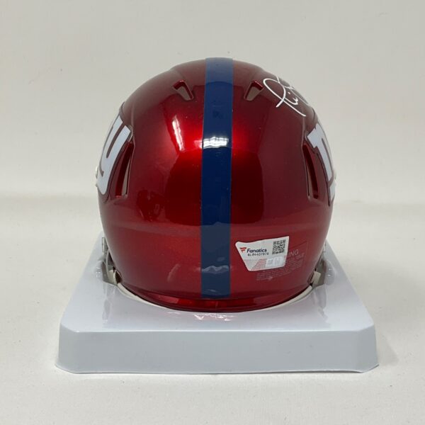 Phil Simms Autographed New York Giants FLASH Mini Helmet Fanatics - Image 5