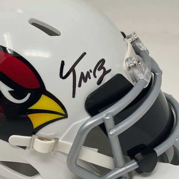 Trey McBride Autographed Arizona Cardinals Speed Mini Helmet With Visor Fanatics - Image 3