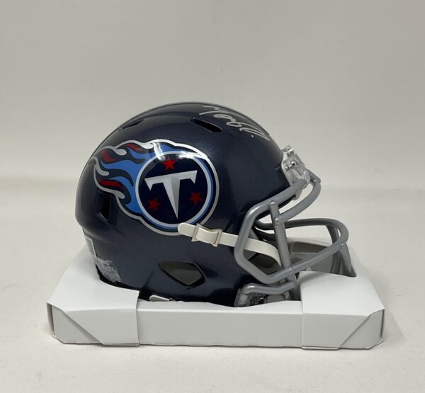 Tony Pollard Autographed Tennessee Titans Speed Mini Helmet Beckett - Image 2