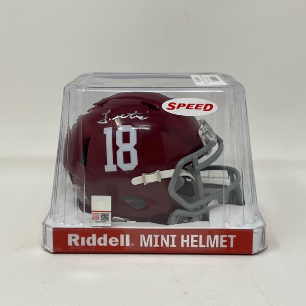 John Metchie III Autographed Alabama Crimson Tide Mini College Speed Helmet Fanatics