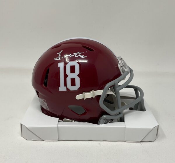 John Metchie III Autographed Alabama Crimson Tide Mini College Speed Helmet Fanatics - Image 2