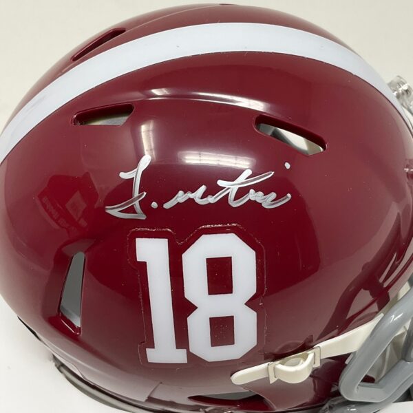 John Metchie III Autographed Alabama Crimson Tide Mini College Speed Helmet Fanatics - Image 3