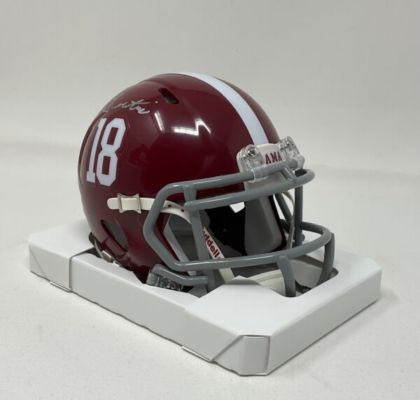 John Metchie III Autographed Alabama Crimson Tide Mini College Speed Helmet Fanatics - Image 4