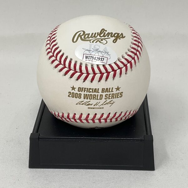 Ryan Howard Autographed Philadelphia Phillies 2008 World Series ROML Baseball JSA - Image 2