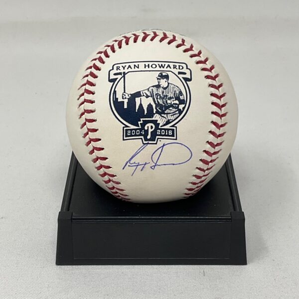 Ryan Howard Autographed Philadelphia Phillies Retirement ROML Baseball JSA COA