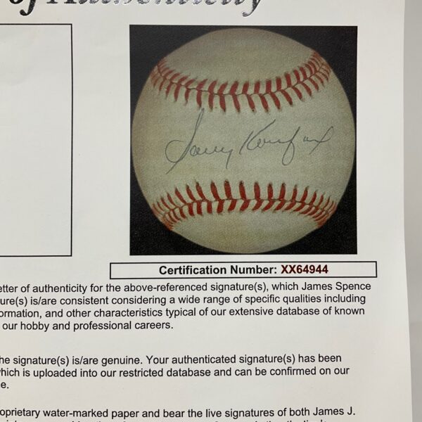 Sandy Koufax Autographed Brooklyn Dodgers ONL Baseball JSA LOA - Image 9