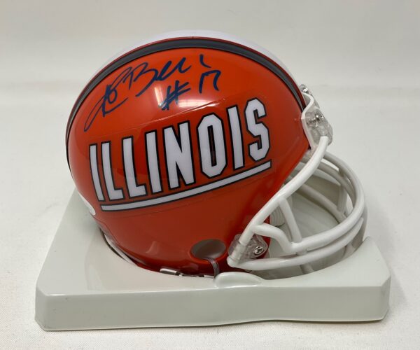 Arrelious Benn Autographed Illinois Fighting Illini College Mini Helmet JSA COA - Image 2