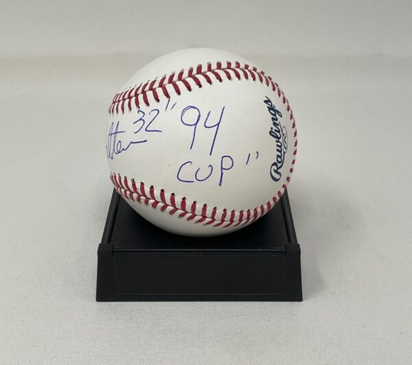 Stephane Matteau Autographed NHL New York Rangers 94 Cup ROML Baseball JSA COA - Image 2