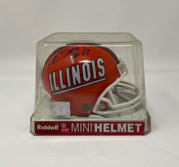 Arrelious Benn Autographed Illinois Fighting Illini College Mini Helmet JSA COA