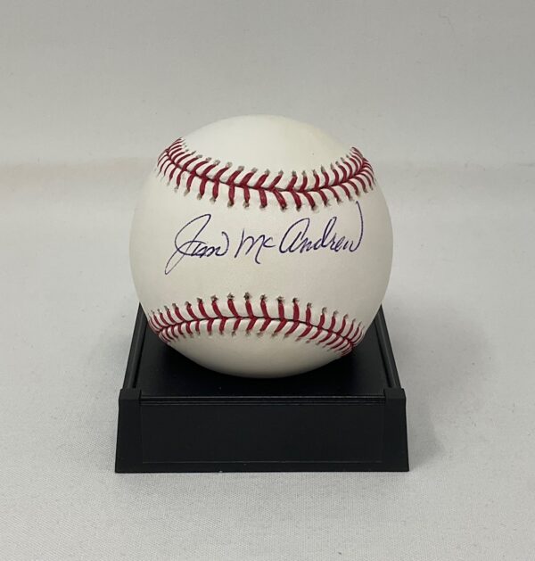 Jim McAndrew Autographed New York Mets ROML Baseball JSA COA