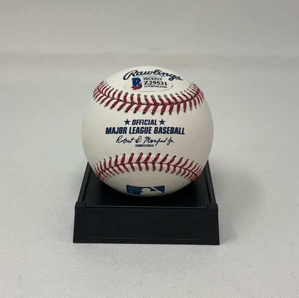 Trevor Story Autographed Boston Red Sox ROML Baseball BAS - Image 2