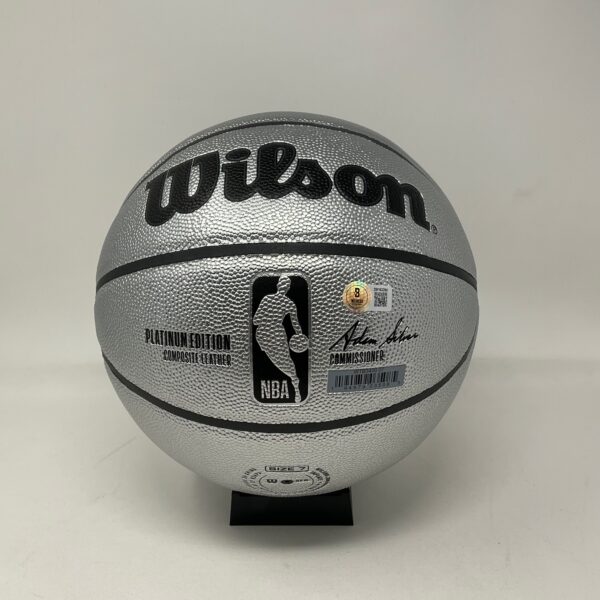 Jason Kidd Autographed Dallas Mavericks NBA Wilson Platinum Edition Basketball Beckett - Image 4