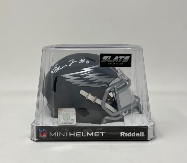 Bryce Huff Autographed Philadelphia Eagles Mini Slate Helmet W/ Visor JSA COA