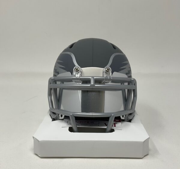 Bryce Huff Autographed Philadelphia Eagles Mini Slate Helmet W/ Visor JSA COA - Image 5