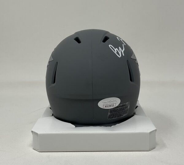 Bryce Huff Autographed Philadelphia Eagles Mini Slate Helmet W/ Visor JSA COA - Image 6