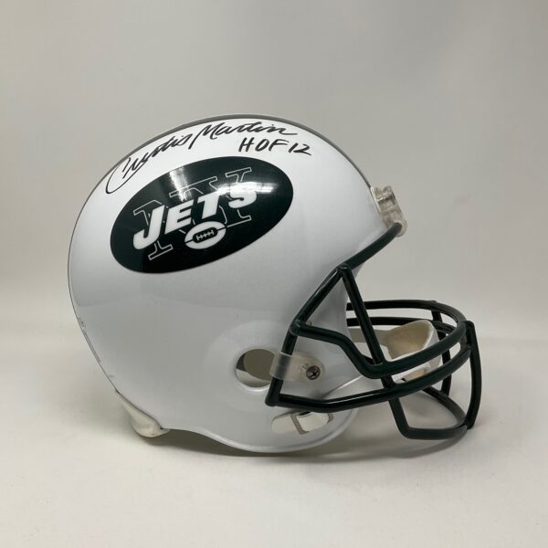 Curtis Martin Autographed New York Jets HOF 12 Full Size Helmet Beckett COA