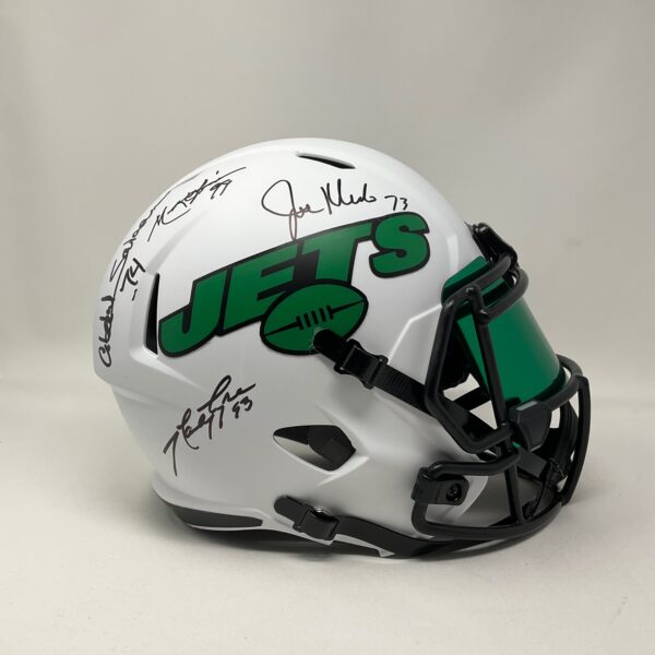 New York Jets Sack Exchange Autographed Full Size Lunar Eclipse Helmet W/ Visor JSA COA