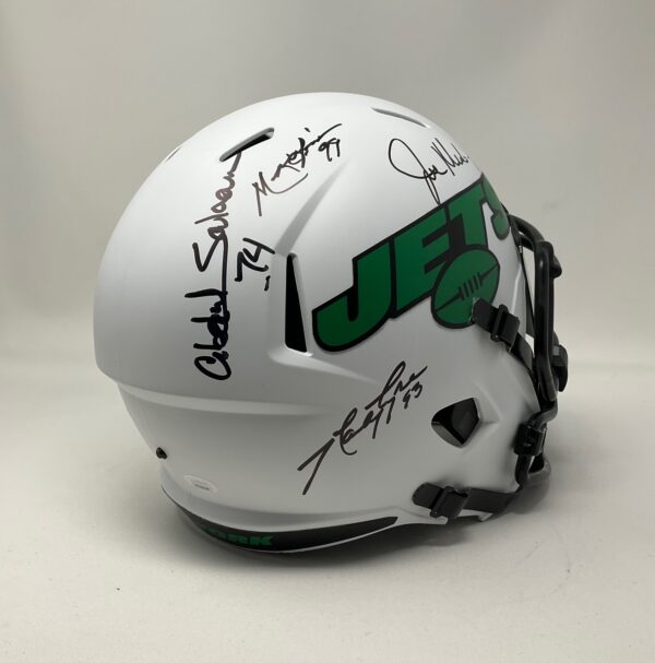 New York Jets Sack Exchange Autographed Full Size Lunar Eclipse Helmet W/ Visor JSA COA - Image 2
