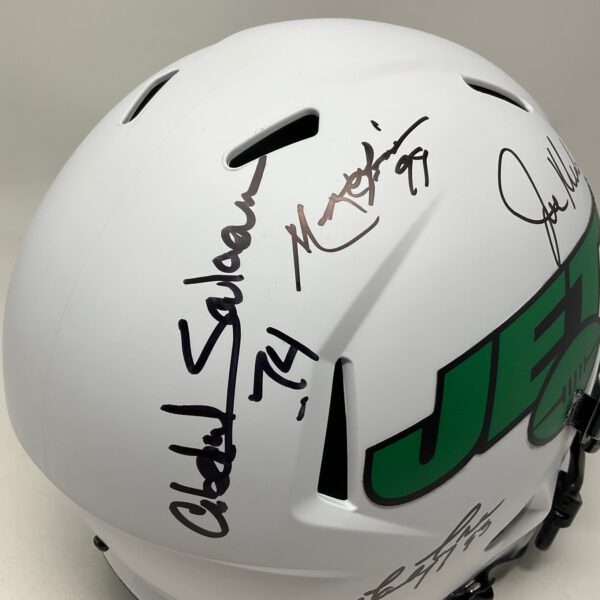 New York Jets Sack Exchange Autographed Full Size Lunar Eclipse Helmet W/ Visor JSA COA - Image 4