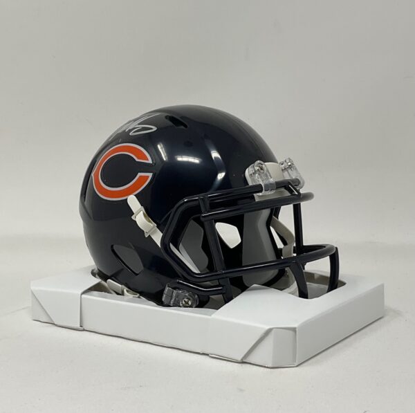 Mike Singletary Autographed Chicago Bears Mini Helmet Beckett - Image 4